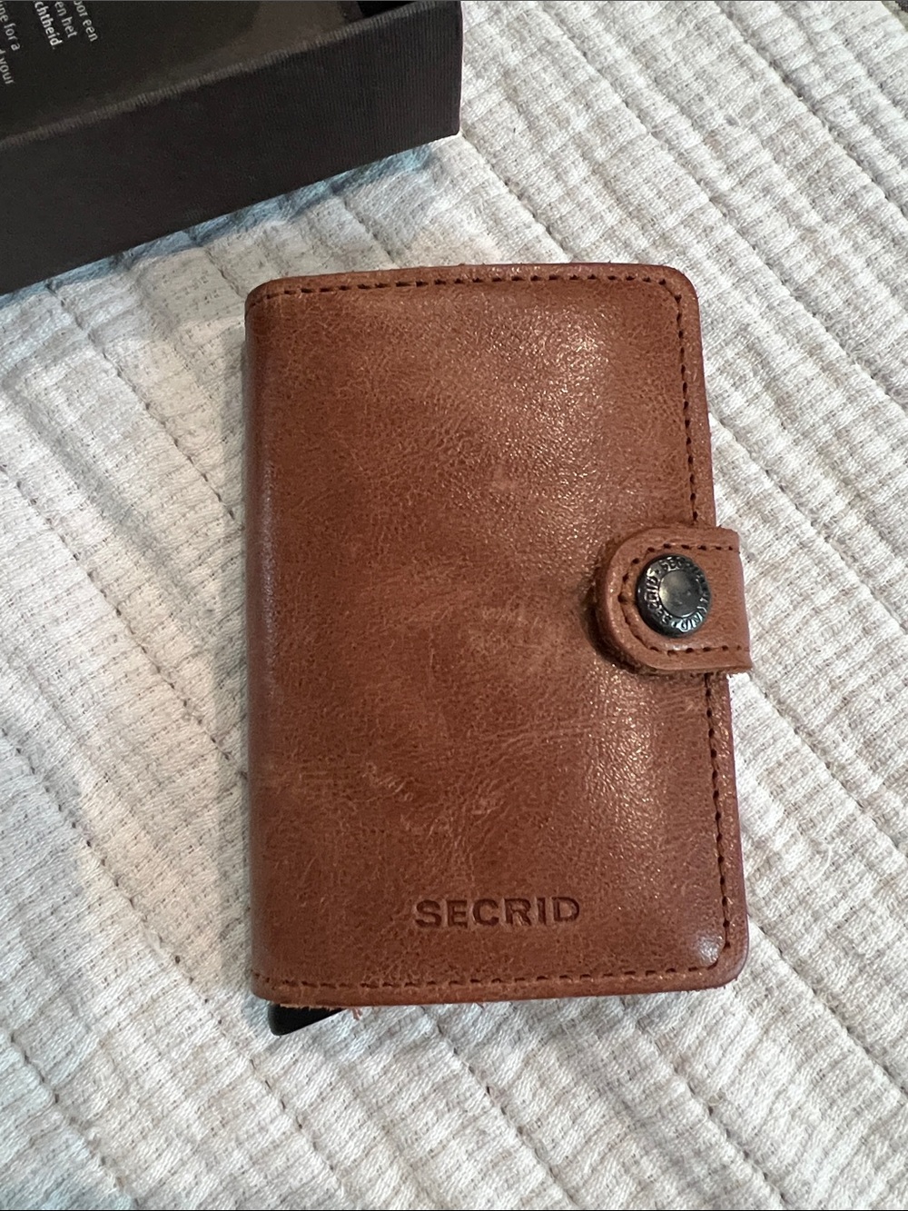 Secrid Brown Leather Card Holder Key Case